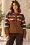 Jersey de punto multicolor